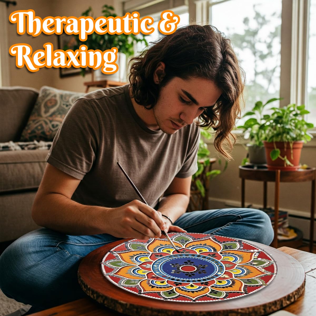 iCraft DIY Mandala Art Kit for Adults & Kids 12-15 - 6 Mandala Projects, 12-Inch Canvas, Mirror, Coasters, Dream Catcher & Bookmark - Creative & Mindful Mandala Art Kit 3