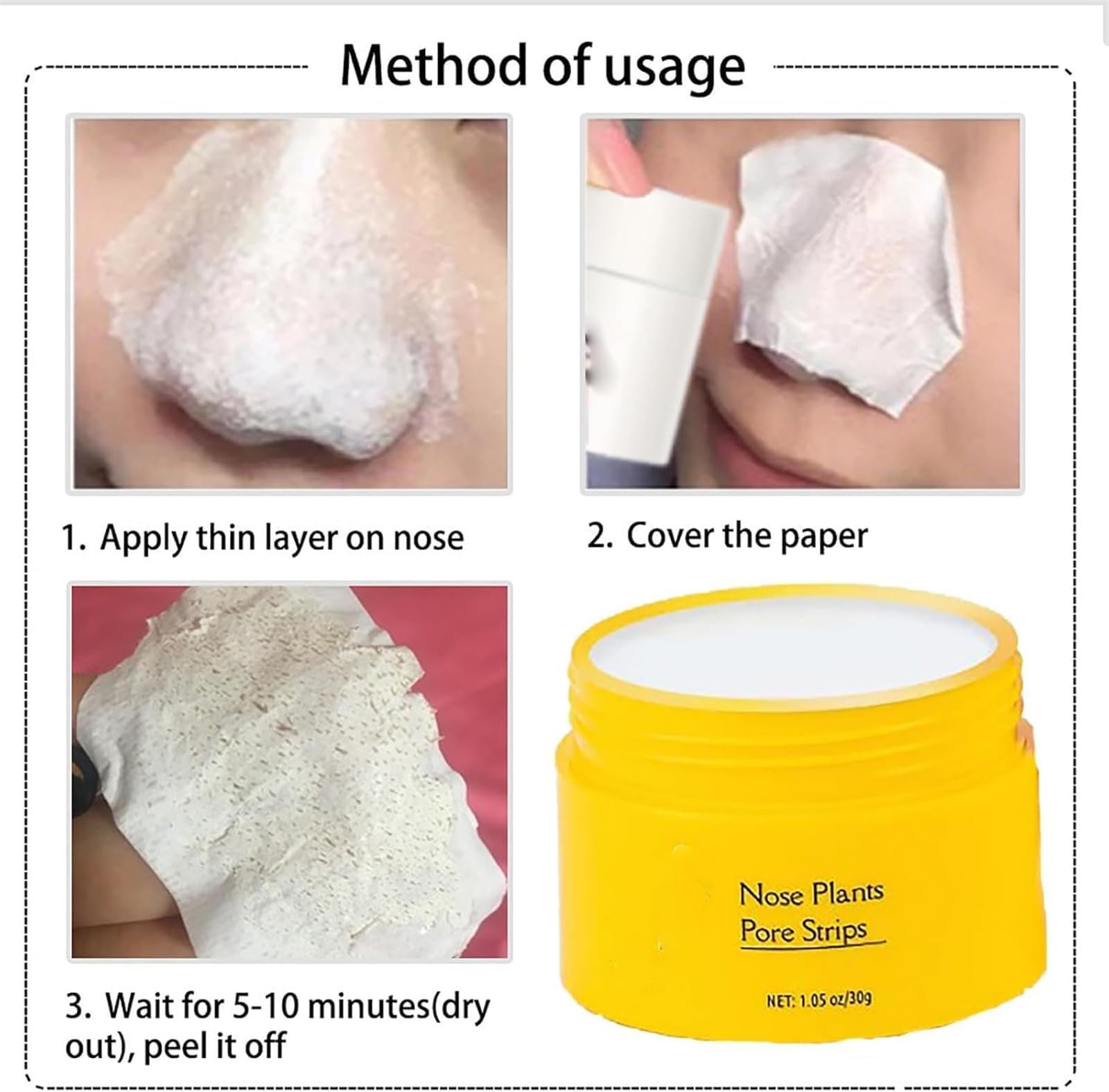 Luelle Pore Strips - Luelle Nose Pore Strips,Luelle Blackhead Remover,Deep Cleansing Pore Strips,Blackhead Mask with 60 PCS Strips,Nose Plants Pore Cleanser Purifying Face Mask for Nose & Face (1Pcs)