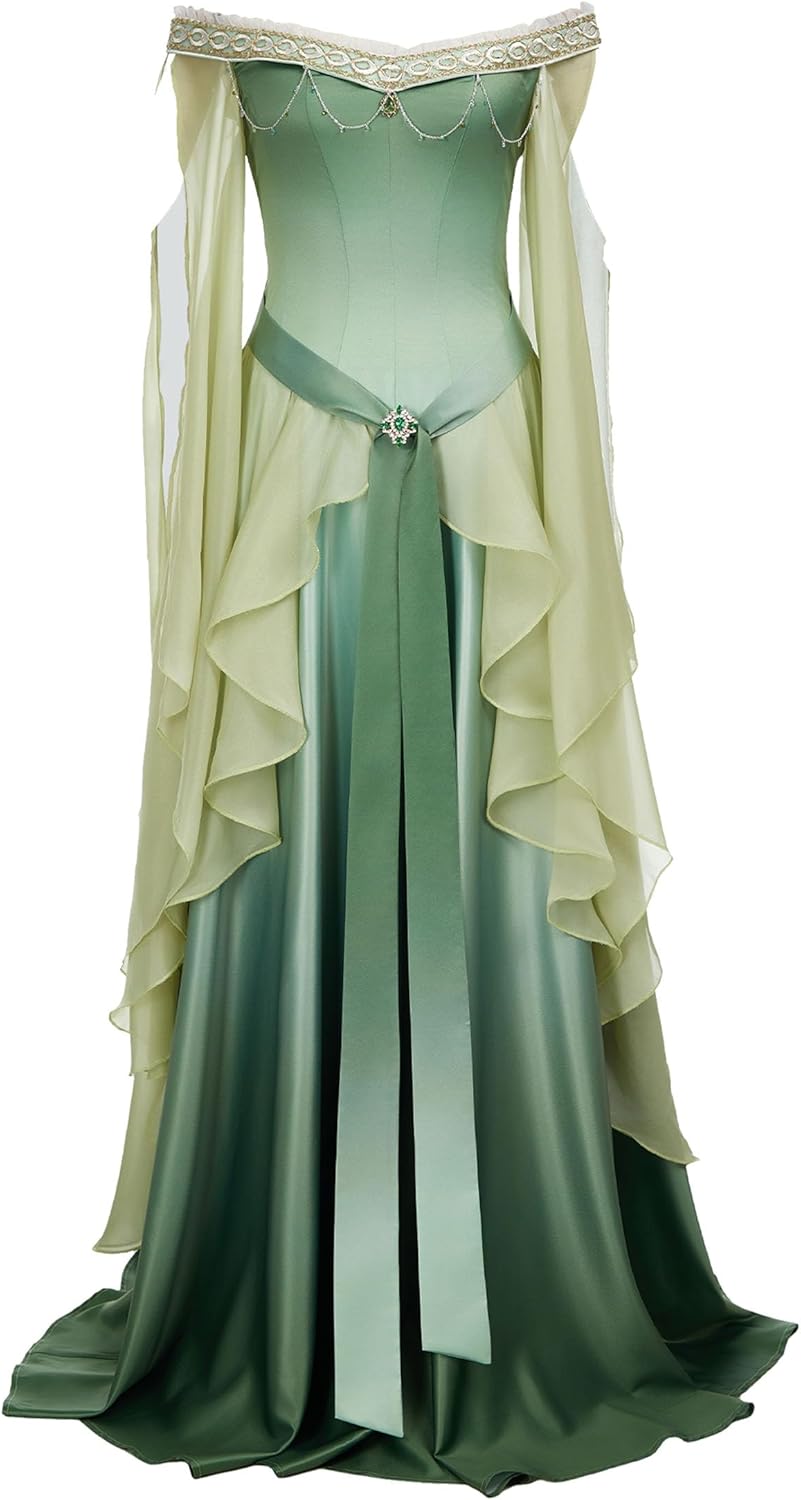 Renaissance Costume Women Retro Gradient Elf Medieval Dress for Women - Image 7