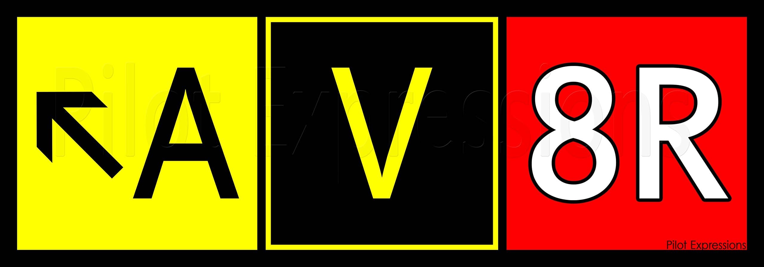 AV8R Aviator Airport Taxiway Sign Aviation Sticker/Decal for Pilots and other Aviation Enthusiasts! The for any Aviator!