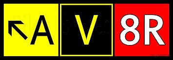 LARGE "Aviator AV8R Airport Taxiway Sign" Bumper Sticker! 9x3" Aviation Sticker for Pilots and other Aviation Enthusiasts!