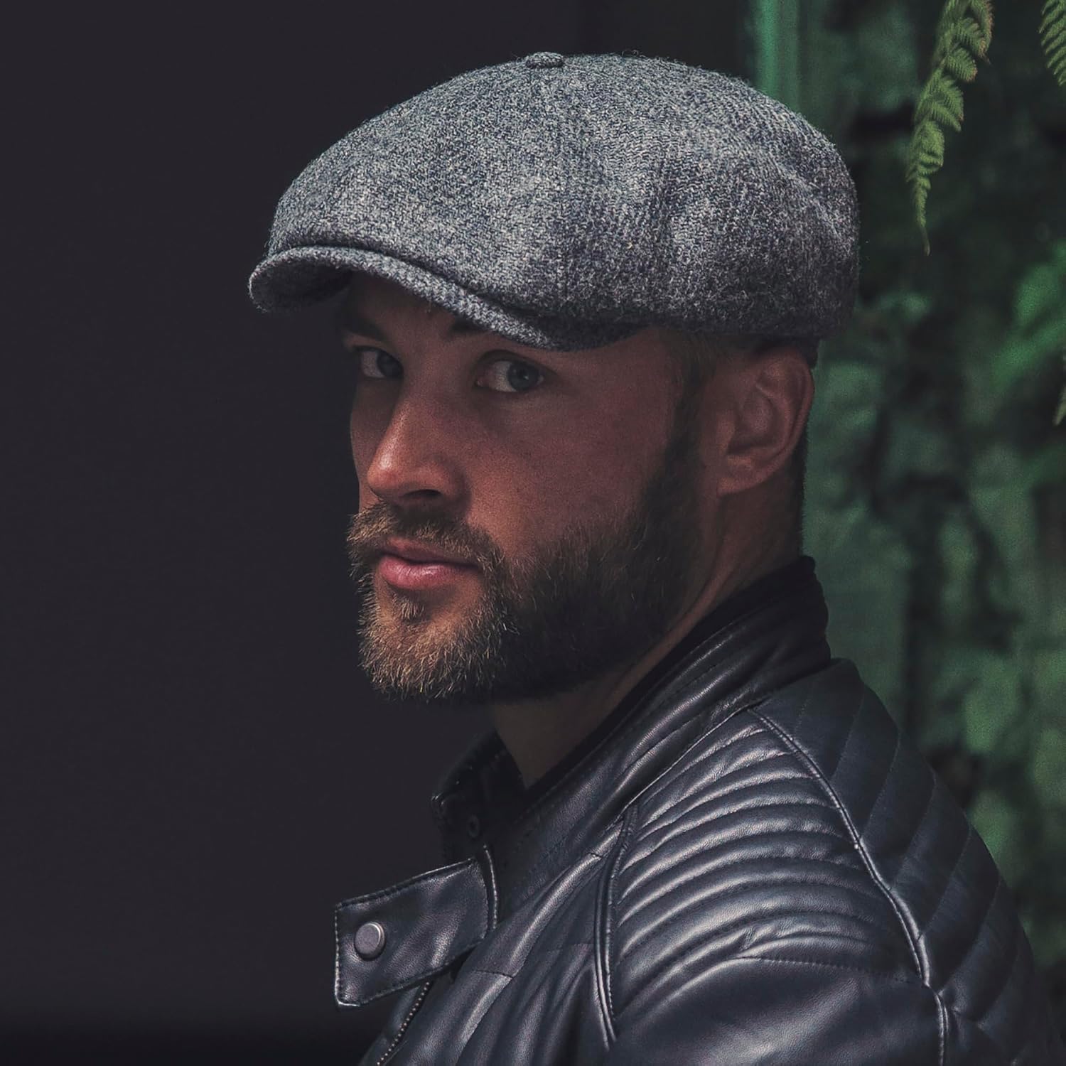 Sterkowski Shelby | 100% Harris Tweed Newsboy Cap for Men | 8 Panel Peaky Style Hat