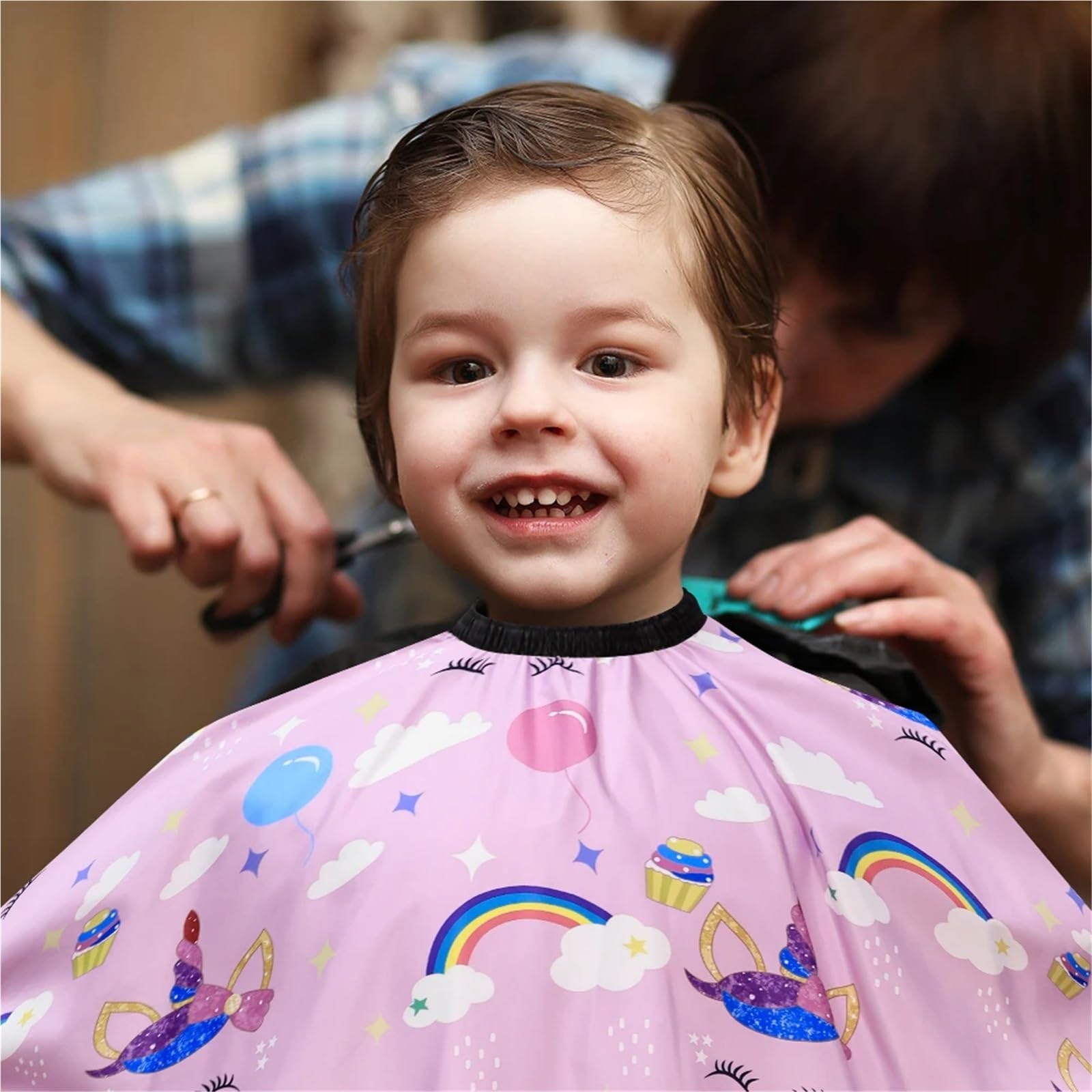 Capa Peluqueria Capa de Corte de Pelo antiestática for peluquería Infantil, Delantal Impermeable for el hogar, Herramientas de Peinado