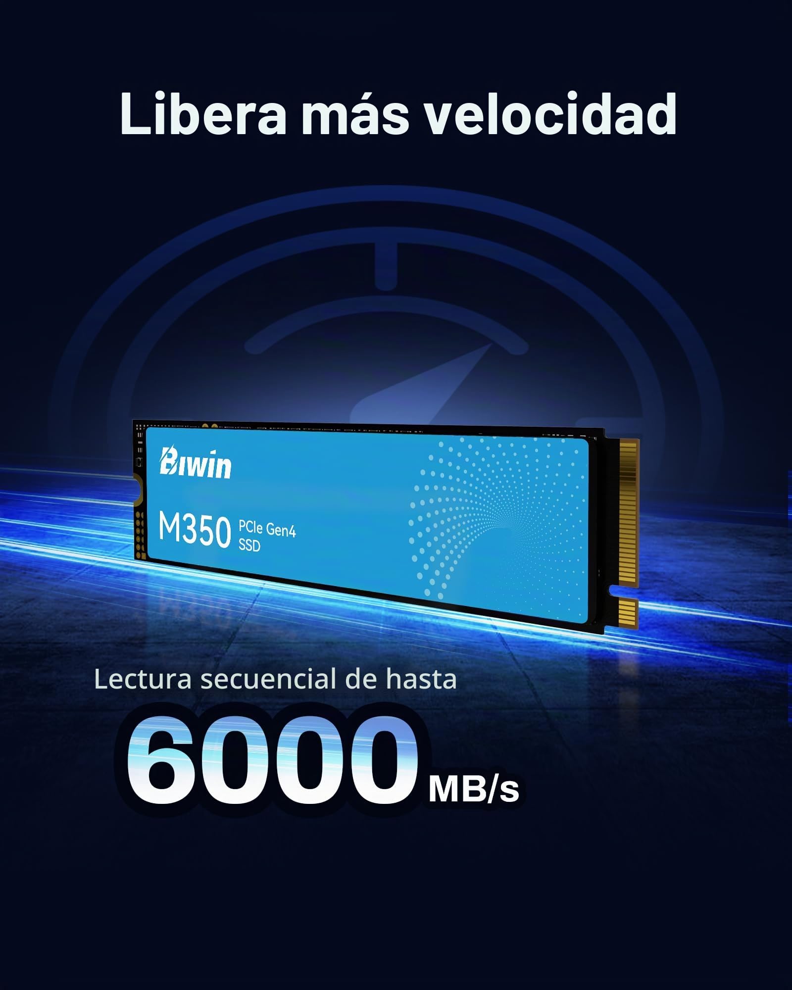 BIWIN SSD M350 de 2 TB, SSD PCIe 4.0 NVMe M.2, hasta 6.000 MB/s, gestión térmica de grafeno y HMB, unidad de estado sólido de interfaz PCIe Gen4x4, compatible con computadoras de escritorio, laptop