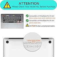 Vista 2 de MOSISO Funda de silicona para teclado compatible con MacBook Pro de 13 pulgadas M2 2023, 2022, 2021 2020 M1 A2338 A2289 A2251 y compatible