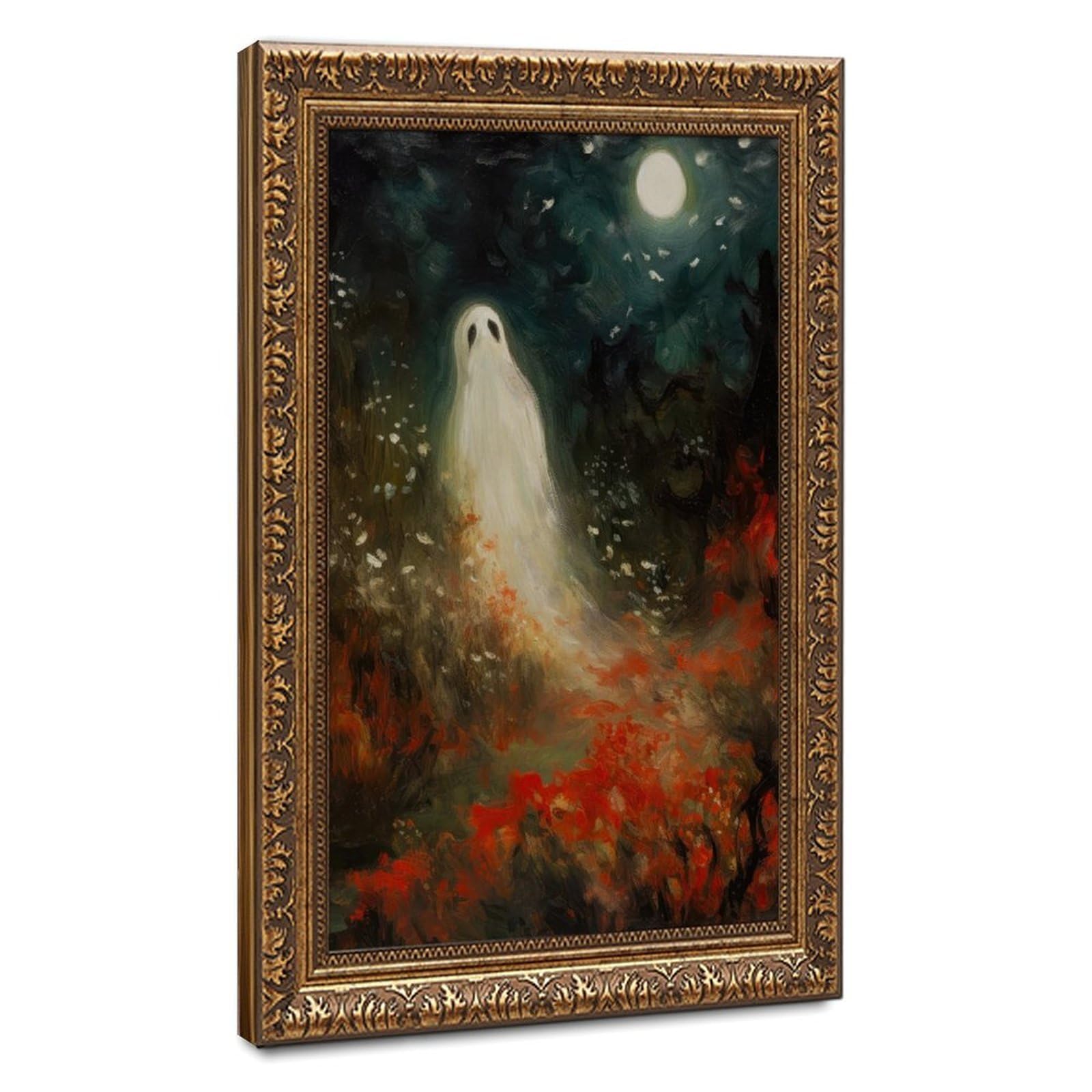Bareronor Red Ghost Poster Canvas Poster Bedroom Decor Landscape Office Room Decor Gift 24" L X 36" W