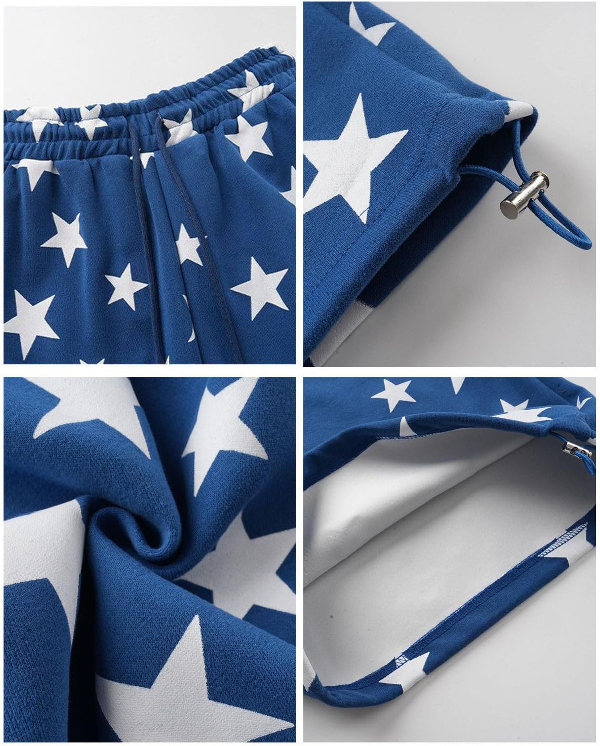 Skateboard Frog Women's Baggy Wide Leg Sweatpants Y2K Star Print Casual Streetwear Hip Hop Dance Drawstring Trousers