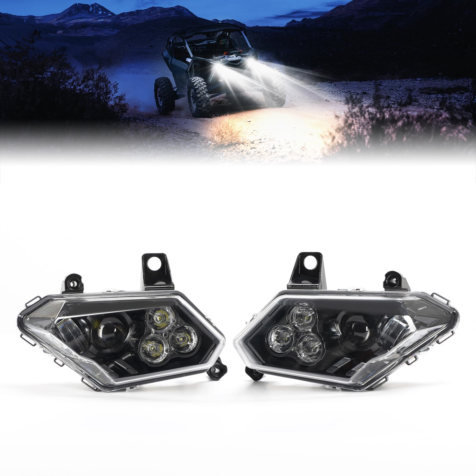 Amazon.com: KEMIMOTO X3 LED Headlights Assembly Compatible with