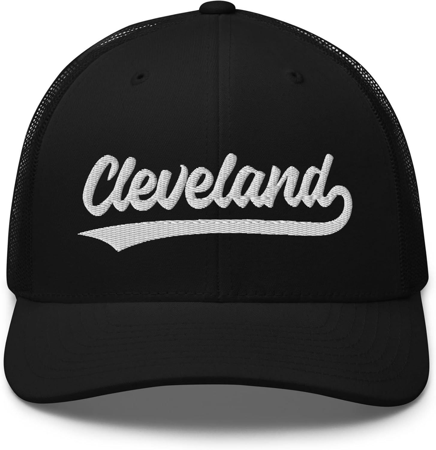 Vintage Cleveland Script Mesh Retro Cleveland Trucker Hat Cap