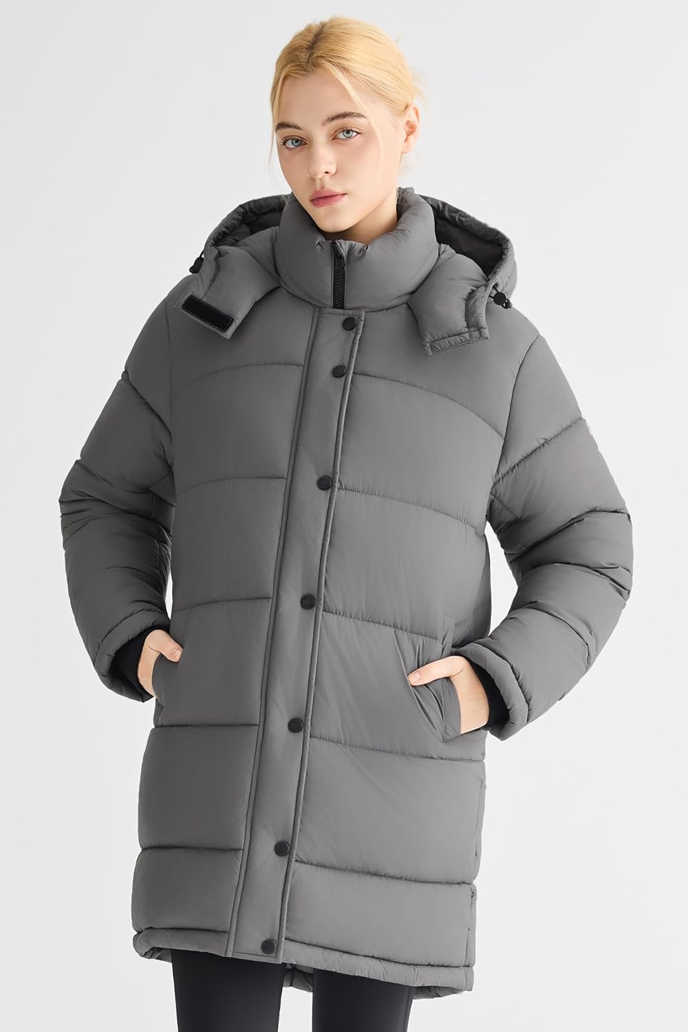 Orolay CHIIONE Winter Puffer Jacket Women's Mid-Length Relaxed Fit Warm Down Coat with Hood, Windproof Winter Parka - Image 5