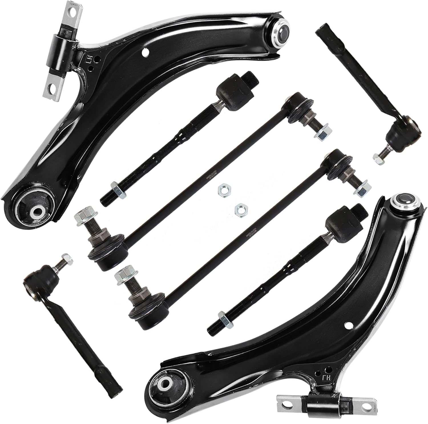 8PCS Front Suspension Kit Lower Control Arm and Ball Joint Assembly Compatible with 2008-2013 Nissan Rogue Compatible with 2014-2015 Nissan Rogue Select