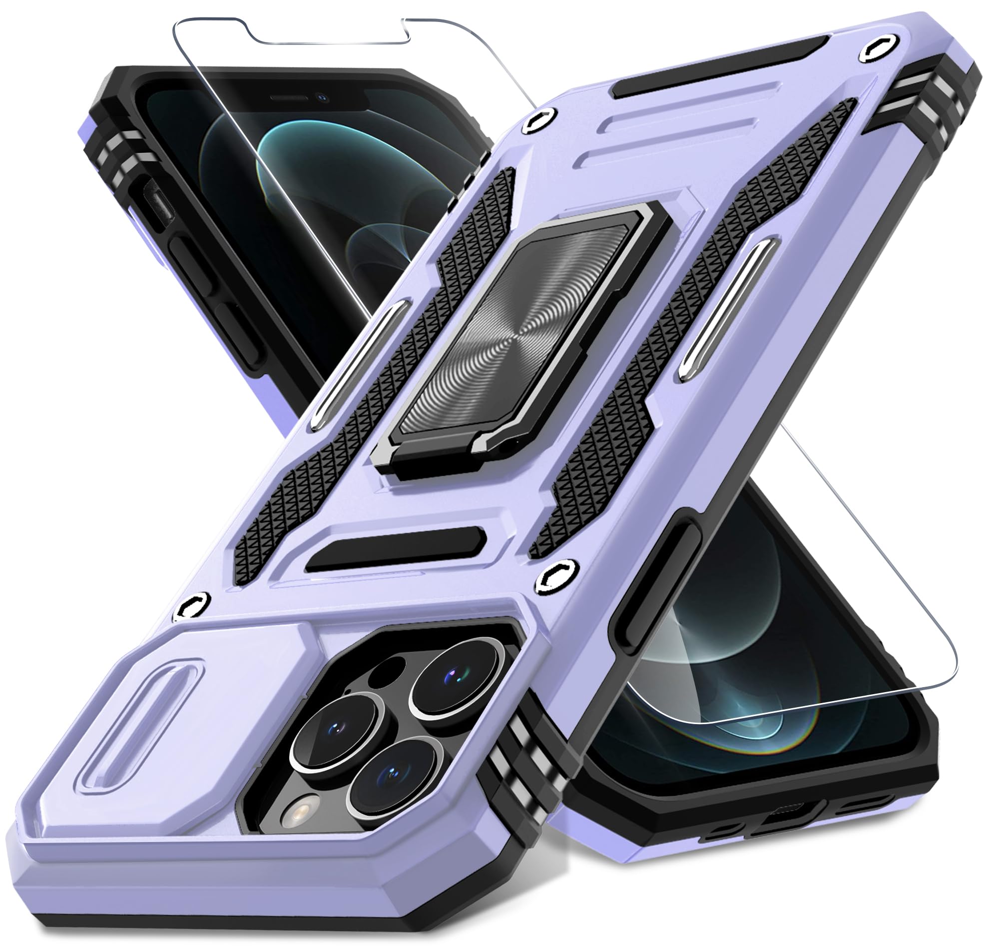 Coque iPhone 13 Pro Max antichoc violette : protégez vos objectifs des chutes et rayures - 8
