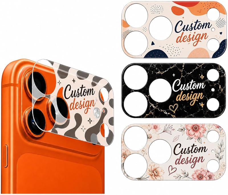 Pegatina personalizada de 3 piezas protectora de la piel para lentes traseras para iPhone 17 Pro Max cubierta completa antiarañazos cámara trasera esmerilada película protectora
