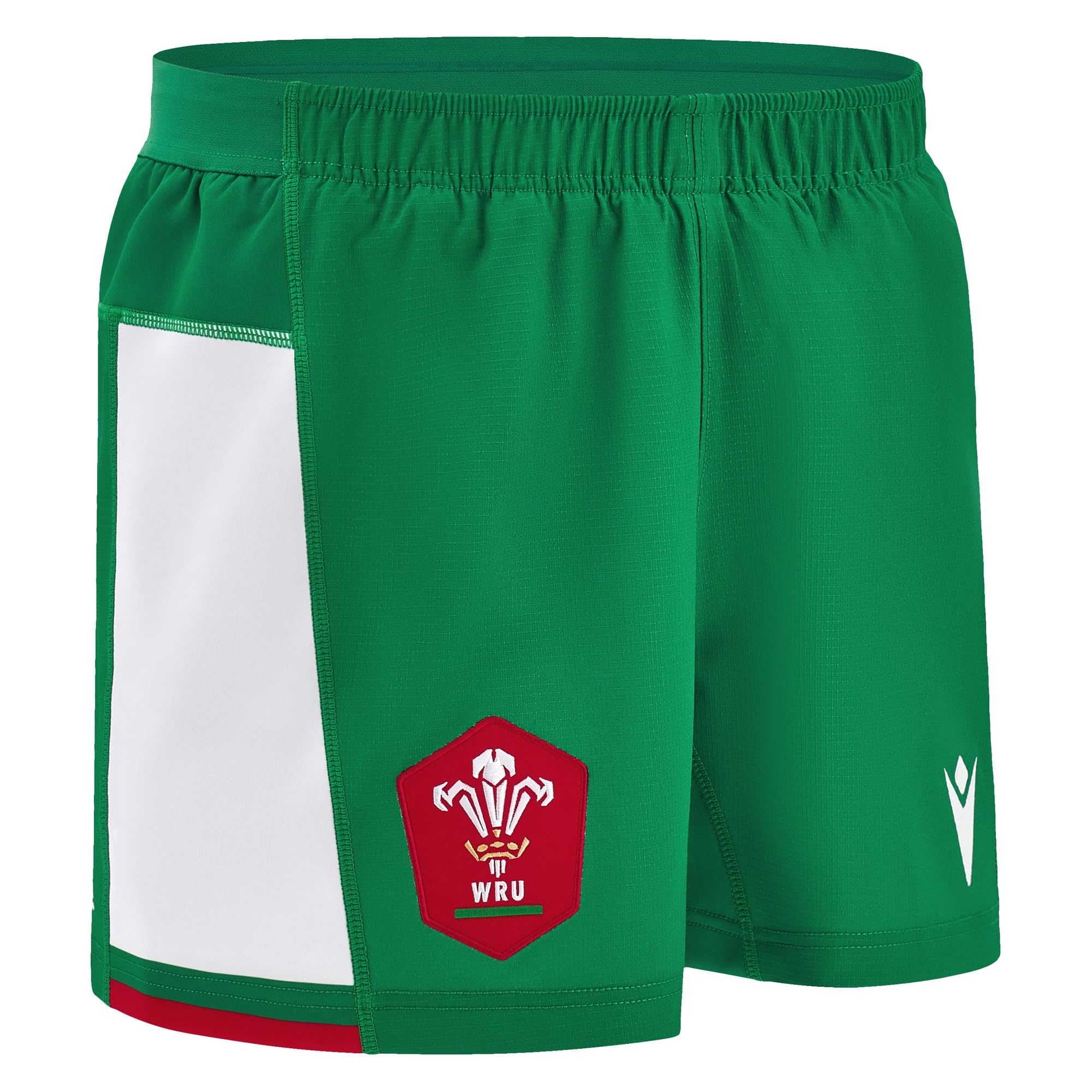 '24-'25 Wales Rugby Away Shorts (Green) Polyester Azerbaijan Made By: Macron Men's Green Extra Large