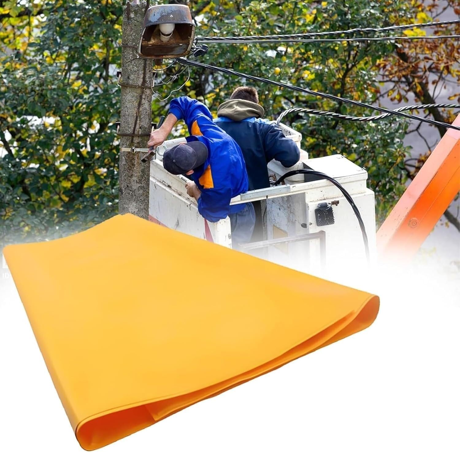 Hochspannungs-Isoliermatte, Hochspannungs-Rettungssicherheitswerkzeug, geeignet for Abdecken elektrischer Geräte(0.4KV - 40x50cm(15.7x19.7in))