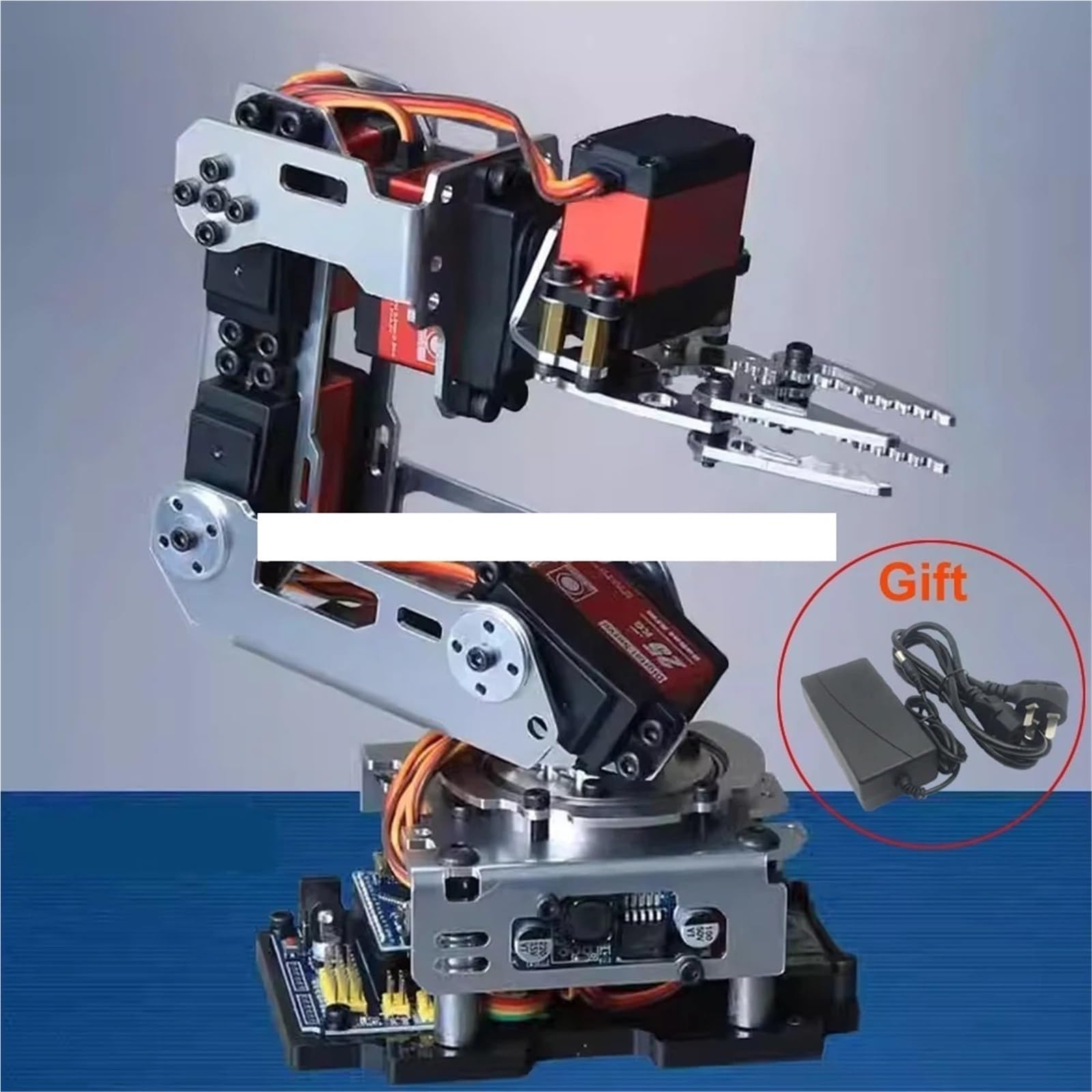 Ramię robota 6 DOF DIY Robot Claw Clamp Gripper Kit kompatybilny z programem Arduino z cyfrowymi serwami 20KG(Only metal frame)