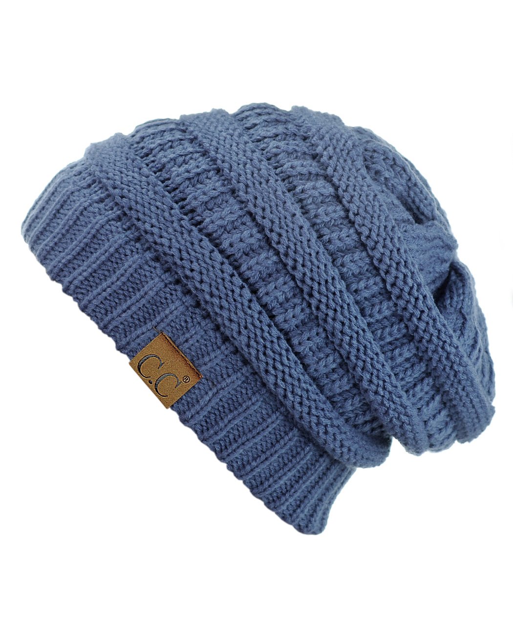 C.C Trendy Warm Chunky Soft Stretch Cable Knit Beanie Skully, Winter Mint, One Size — view 74