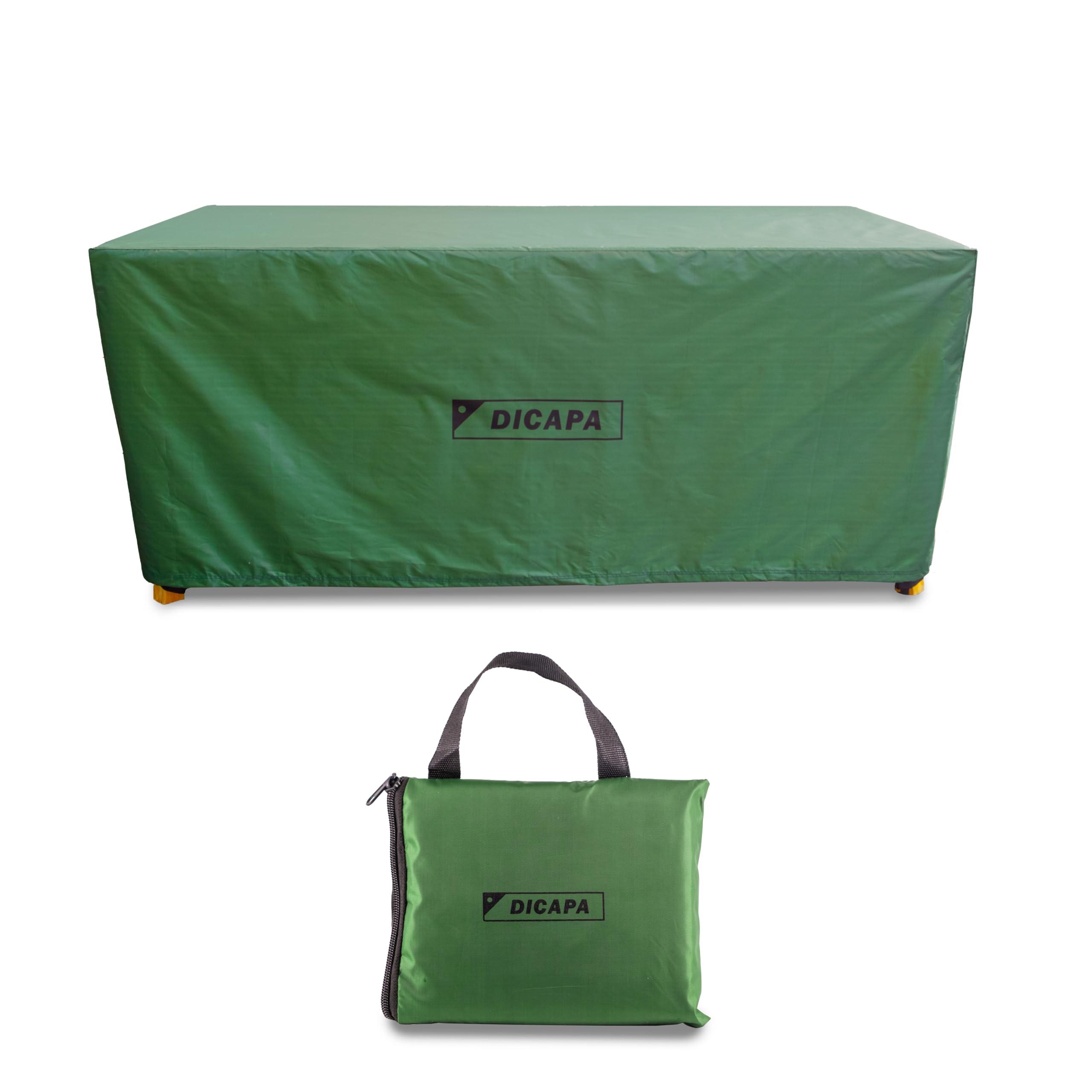 DICAPA Funda Mesa Exterior Impermeable (170x94x70 cm) Funda Muebles Exterior Impermeable. Material Impermeable y Resistente. Funda Mesa Jardín (Verde)