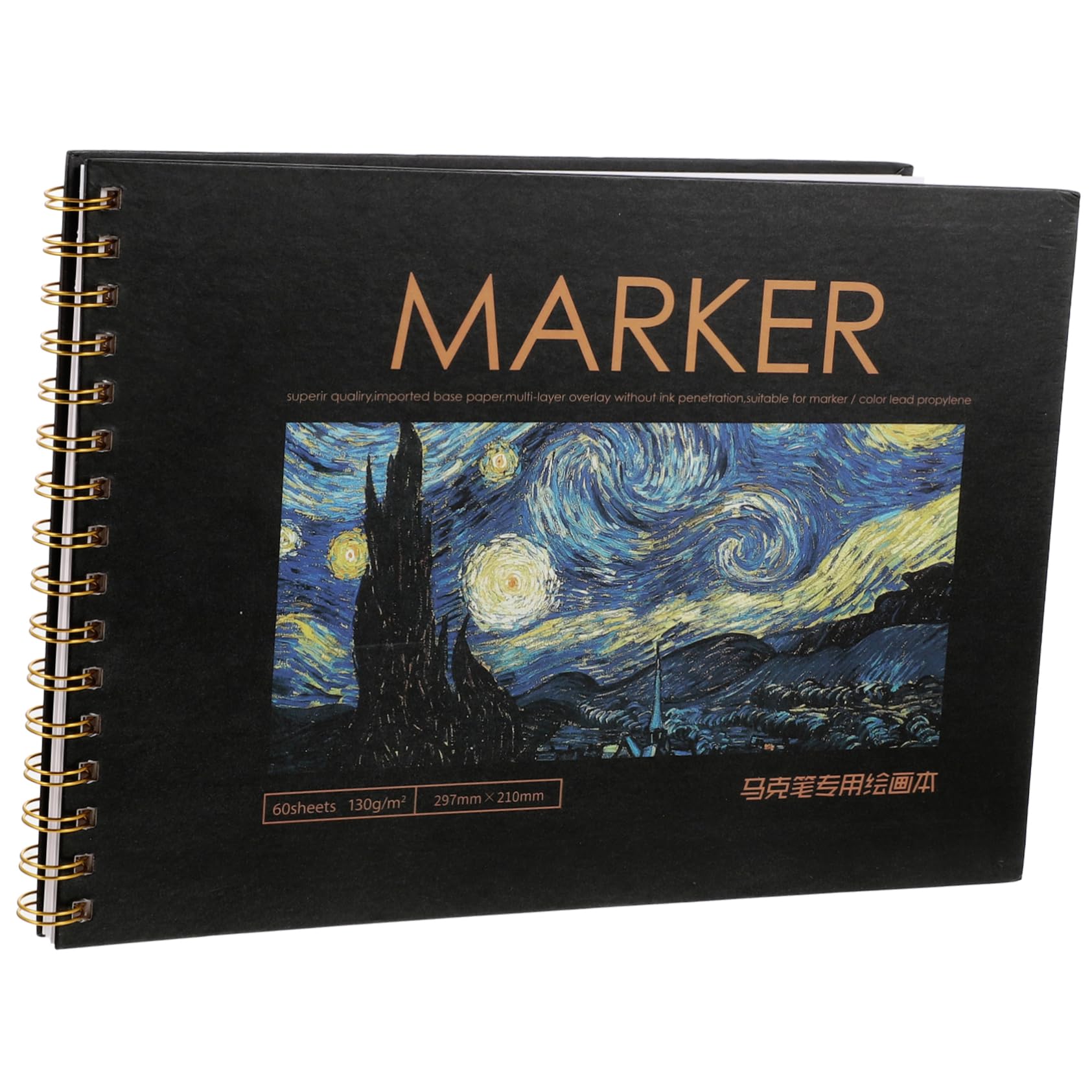 Carnet de Dessin A4 en Papier Léger Noir, Carnet de Croquis Soi-même pour Dessin Crayon et Pastel, pour Pique-niques ou Noël