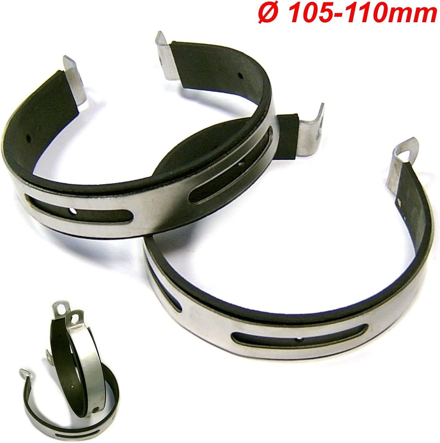 Exhaust Clamp & Rubber Vibration Strap 13cm Diameter For Chinese 125cc