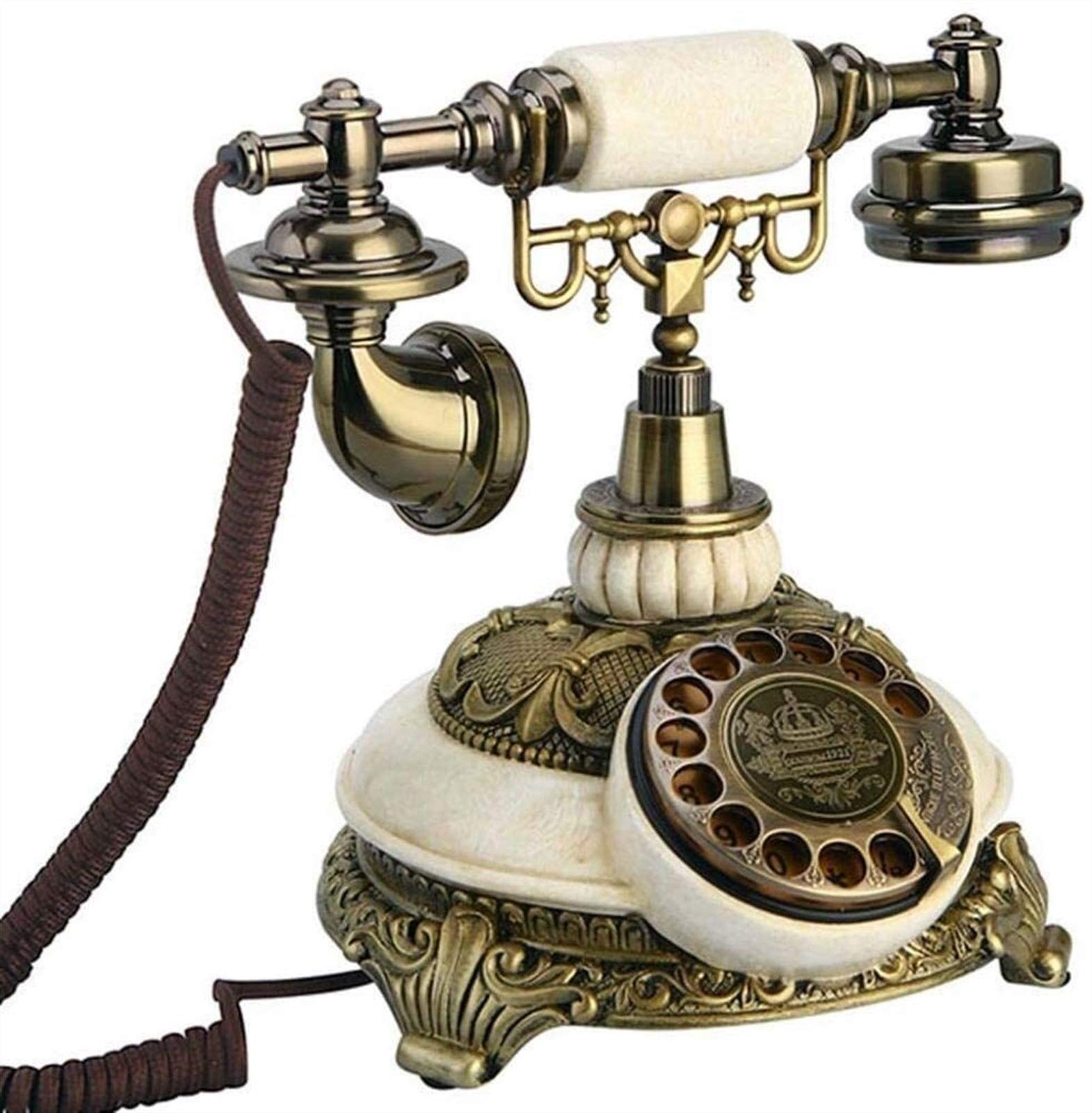 Téléphone à Cadran Vintage en Résine pour Sublimer Votre Bureau et Décorer Votre Maison