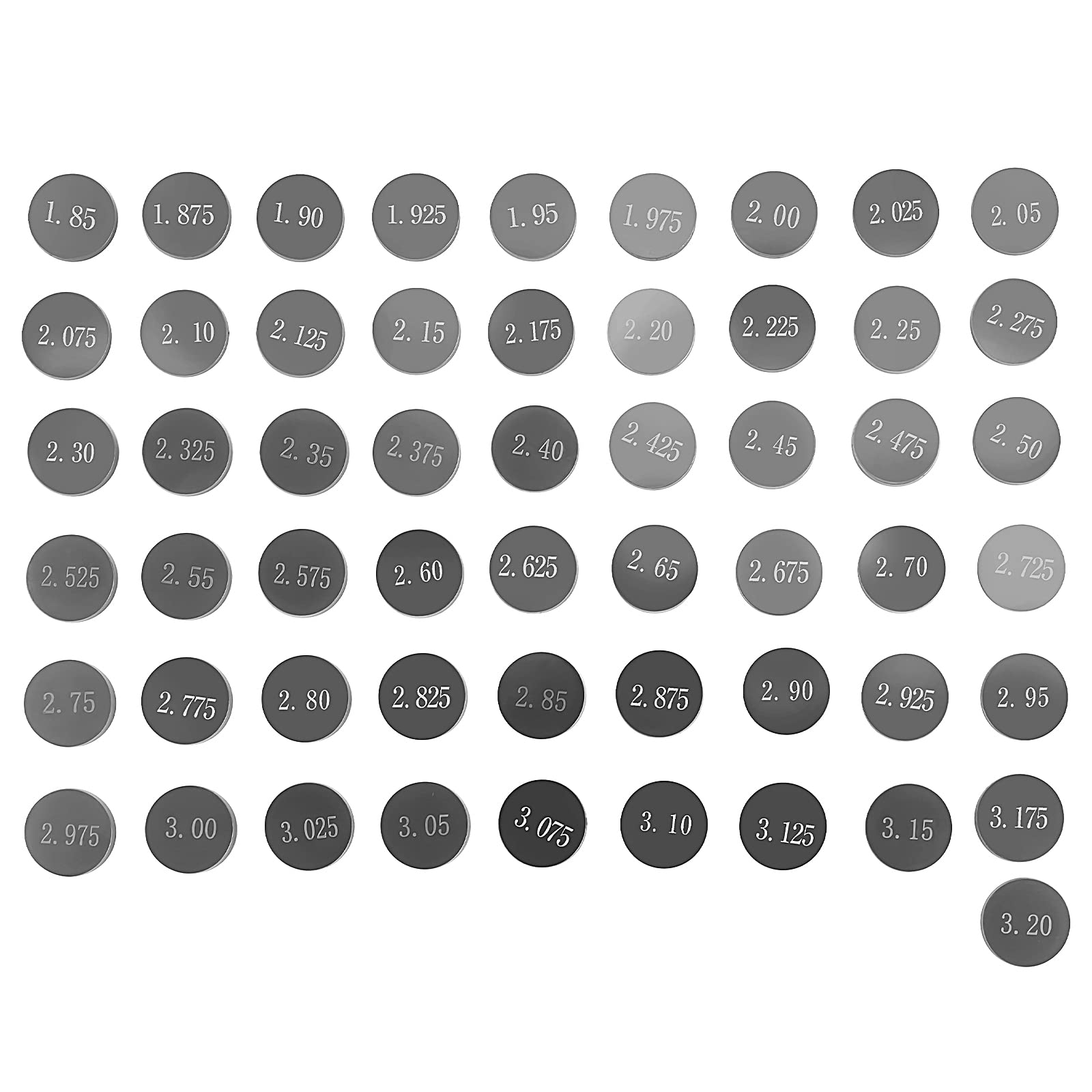 AHL 10.00mm 55pcs 1.85-3.2mm ventil shim ventile einstellen für RSV 1000 1998-2007