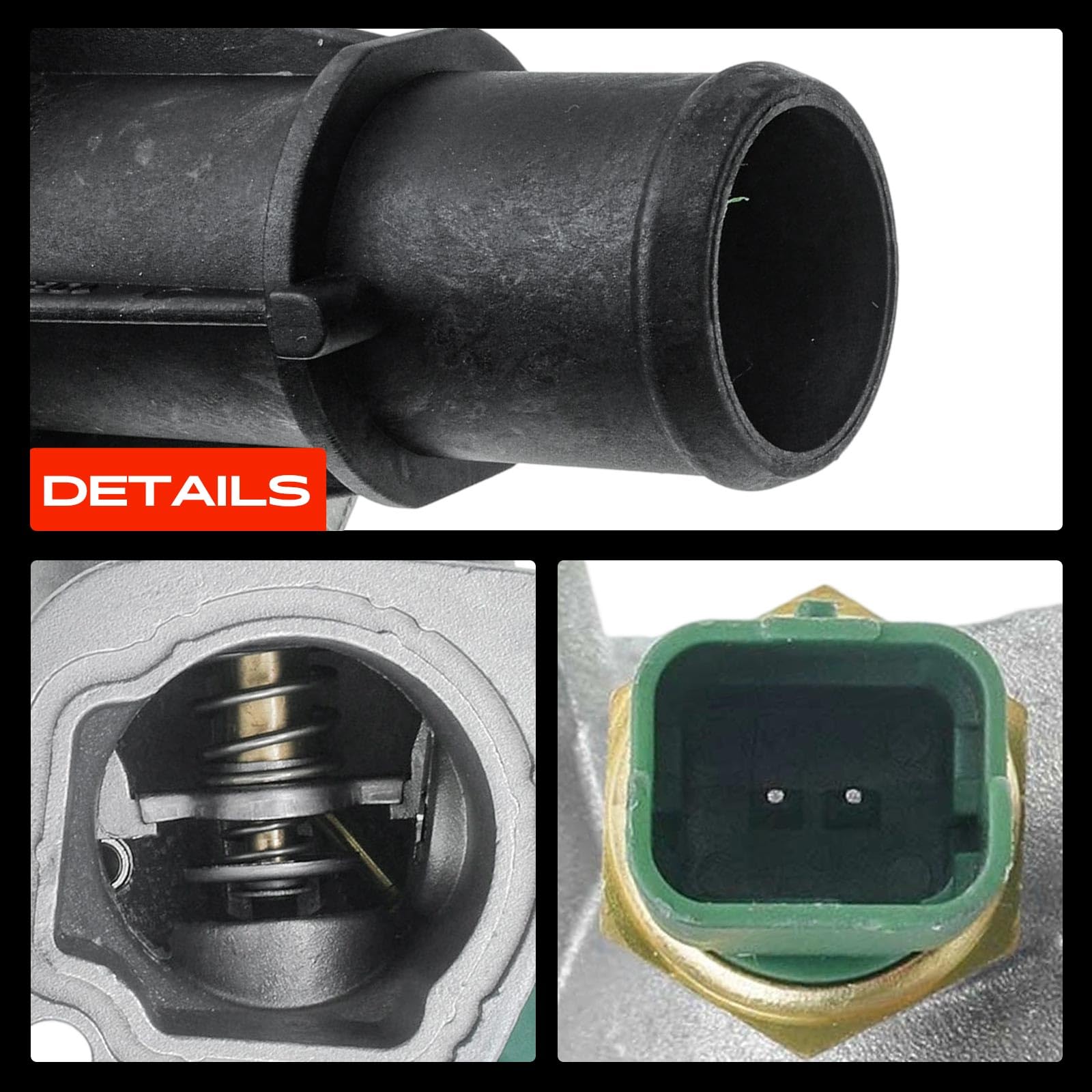 Frankberg Refrigerante del Termostato Compatibile con KA RU8 1.3 TDCi 500 312 1.3 D MultiJet 169 1.3 D MultiJet Punto 188 1.3 JTD 16V Furgone/Compatto 169 1.3 D MultiJet 4x4 Replace# 55180041,1580532