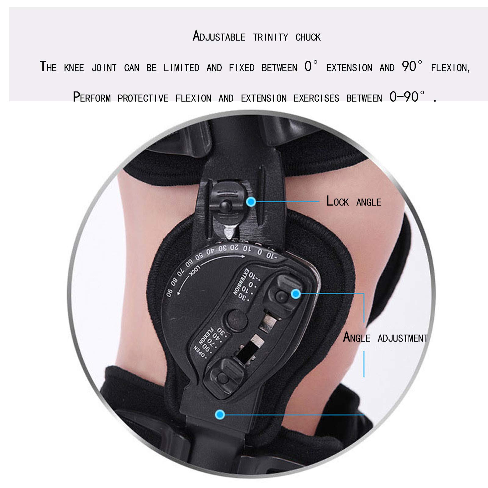 Przegubowy Stabilizator Kolana, Stabilizator Kolana, Przegubowy Stabilizator Kolana, Regulowany Stabilizator Kolana, Stabilizator Kostki, Zmniejsza Ból,Black