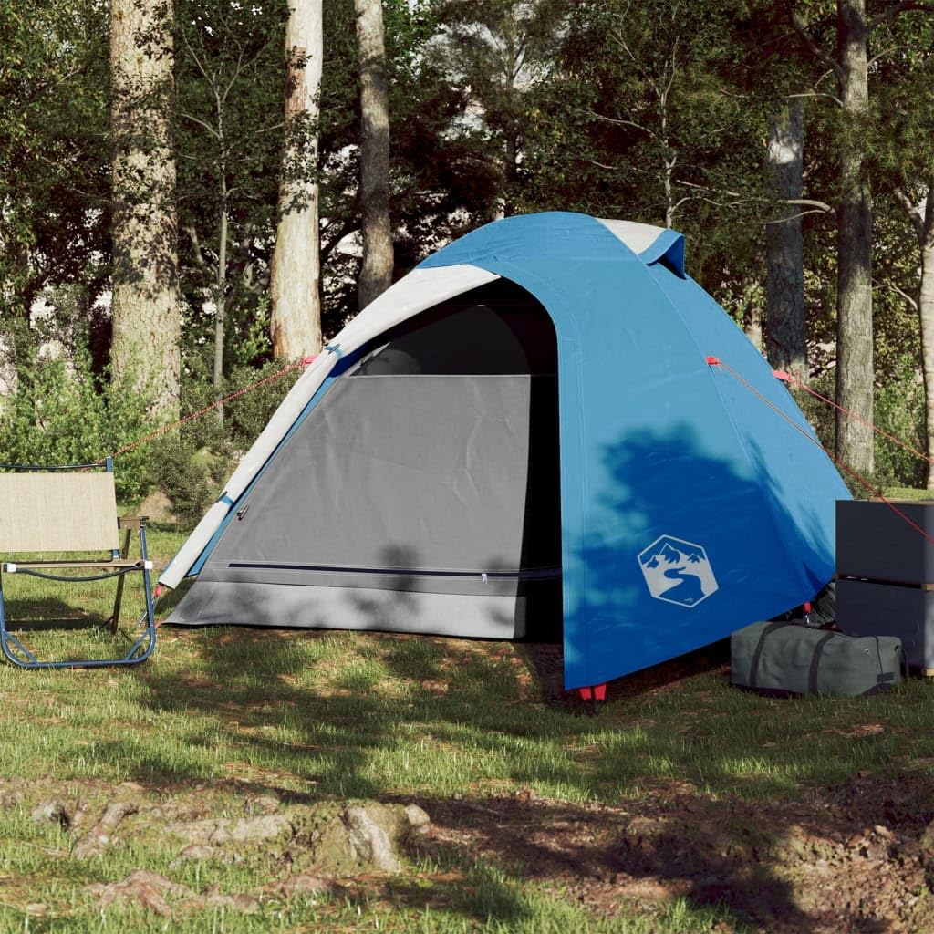 LAPOOH Namiot kempingowy 2 osoby niebieski 264 x 210 x 125 cm 185T tafta, namiot kempingowy, namiot rodzinny, wodoodporny, schronienie zewnętrzne (SPU: 94332)