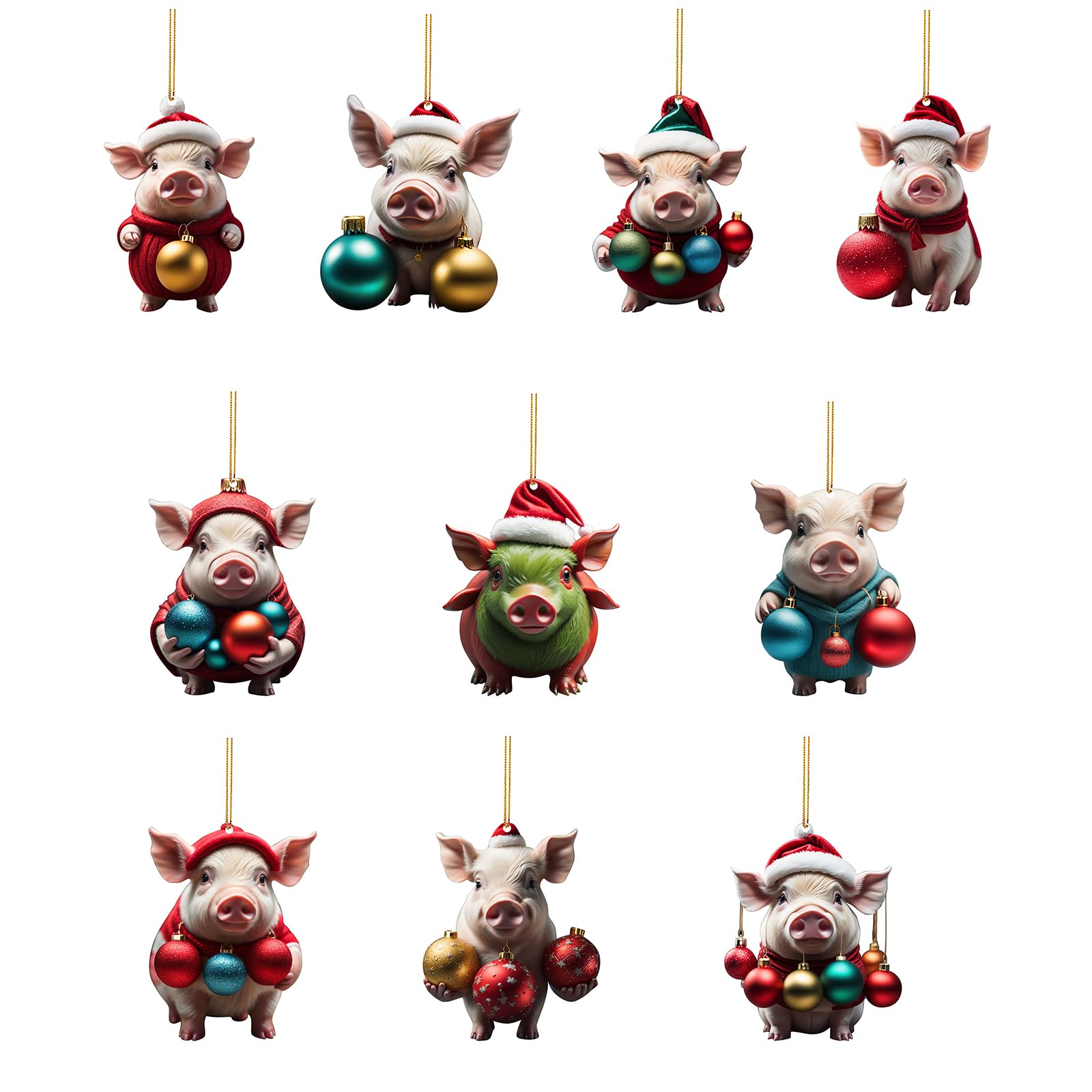Chapeaux de Noël pour voiture et pendentifs colorés pour vos trajets de fêtes