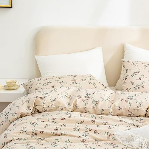 Miniatura 8 de Juego de funda de edredón tamaño King floral, juego de ropa de cama de microfibra cepillada tamaño King, funda de edredón floral de 3 piezas, 1