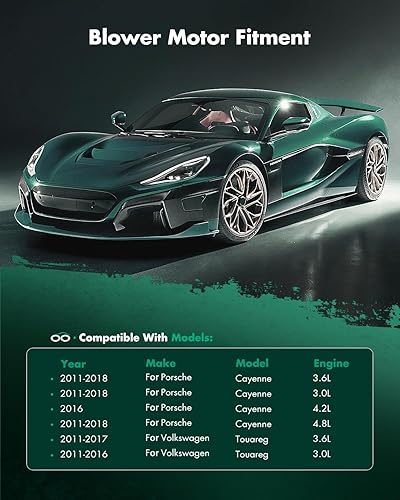 Vista 1655 de SCITOO 700188 Reemplazo del motor del ventilador HVAC con jaula de ventilador para Toyota Tacoma 2005-2015, reemplazo OE - 87103-04043, 87103-04044