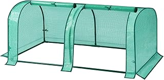 WOLTU Foliengewächshaus, Gewächshaus wasserdicht, Tomatengewächshaus wetterfest, PE Gitterfolie, Mehrzwecktreibhaus Pflanzenhaus für Garten Balkon, 130 x 60 x 50 cm, Grün