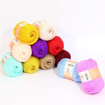Soft Baby Yarn for Knitting100% Acrylic, 50 oz 110 Yards per Ball, Perfect for Baby Soft Knitting Projects (6, Baby Blue)