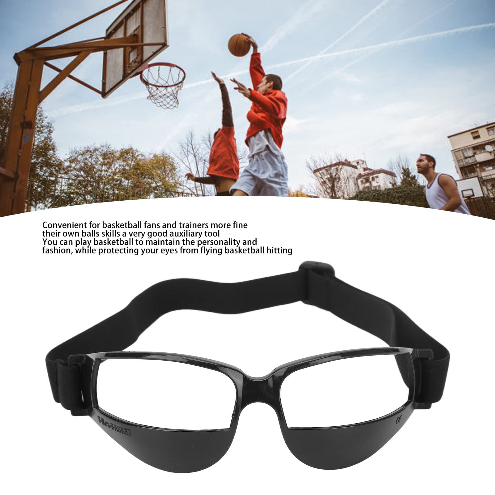 Fyearfly Okulary do dryblingu, koszykówki, piłki nożnej, okulary treningowe, czarne okulary sportowe, regulowane, zapobiegające łuczeniu, do szkoły, dla nastolatków
