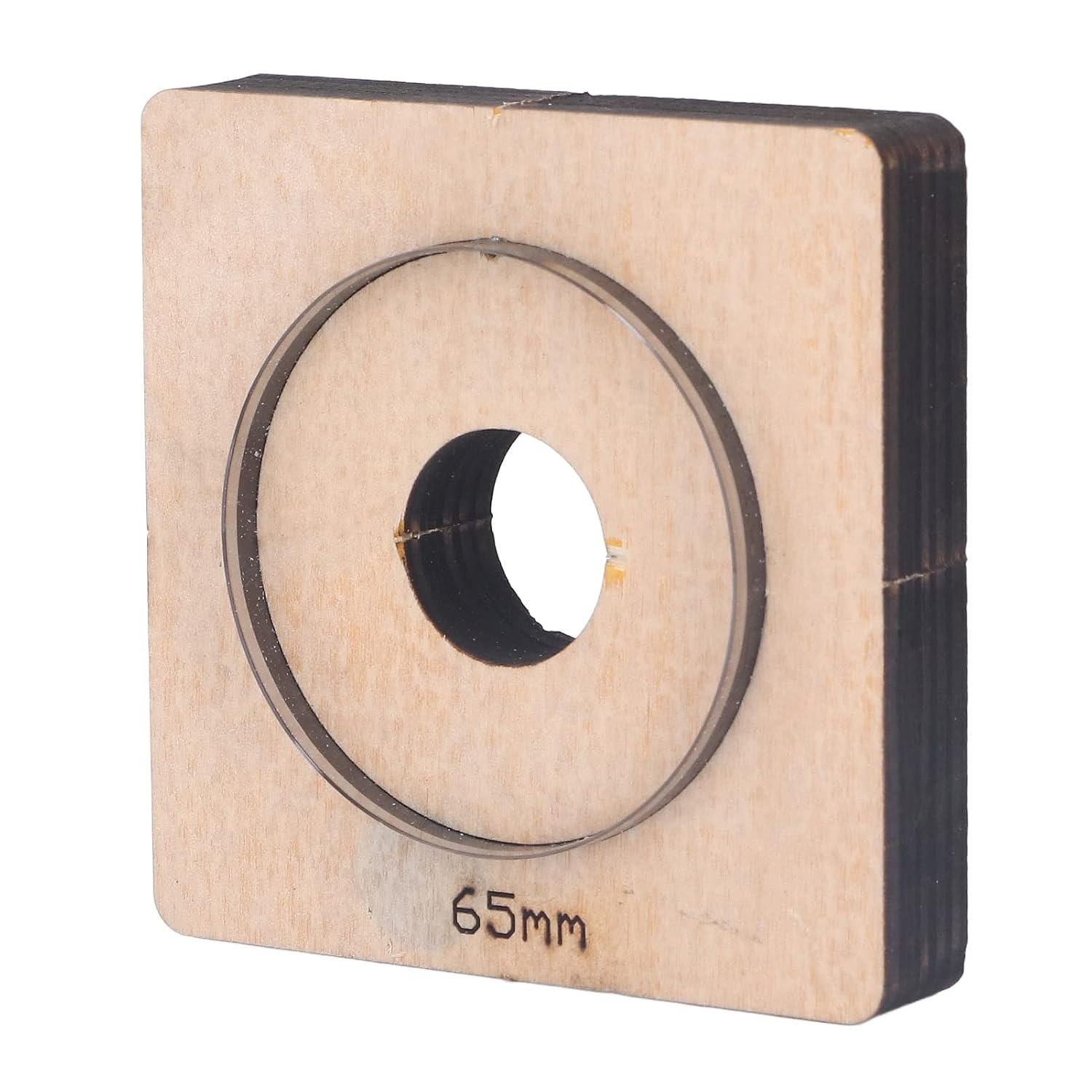 Round Punching Cutter, 65mm Diameter Circular Cutting Mold with Wood Board, for Leather, Fabric, Clay, Wood DIY Processing