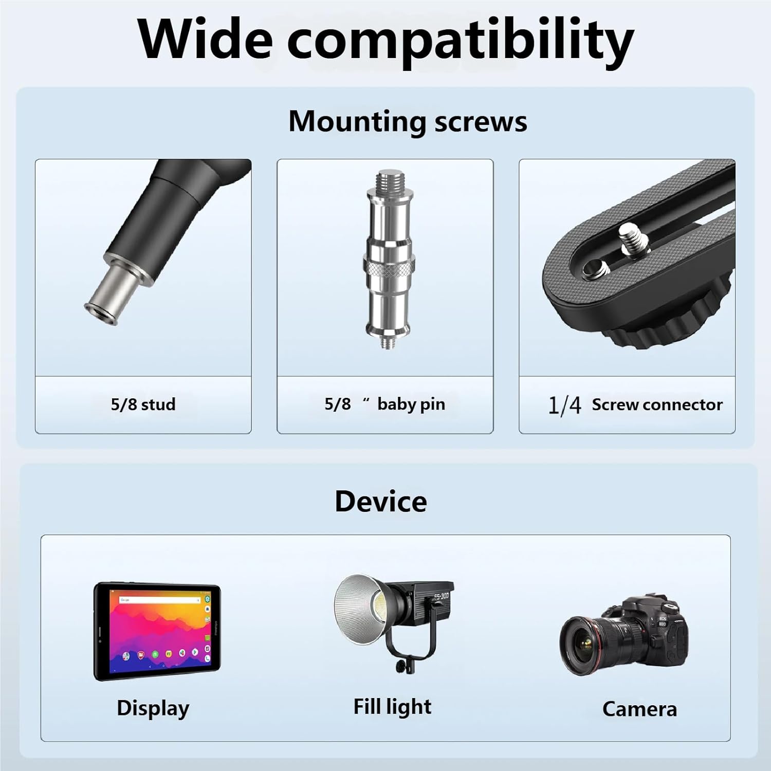 スーパークランプ調節可能なホルダー電話ウェブカメラ LED ライトビデオ機器写真アクセサリー用