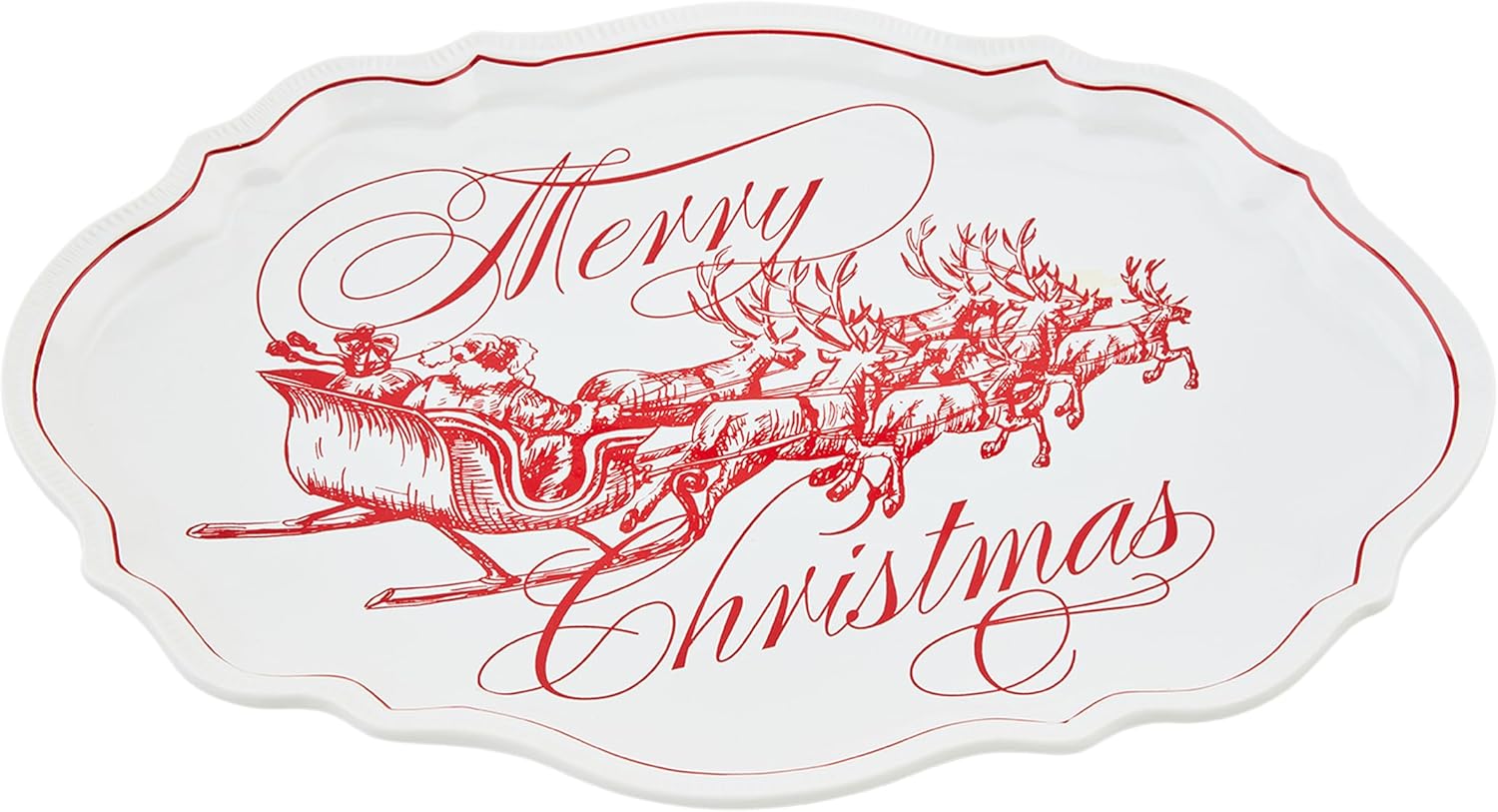 Mud Pie Toile Platter; 11 1/2" x 16"