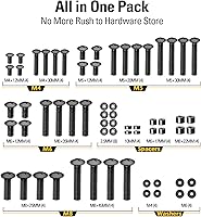 Vista 5 de Kit de tornillos para montaje de TV Mounting Dream Incluye tornillos M4, M5, M6, M8, espaciadores y arandelas, compatible con cualquier TV de hasta