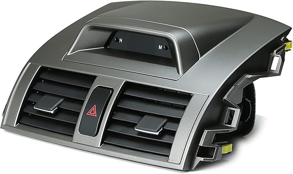 Center Dash A/C Outlet Air Vent Panel Replacement with Clock Air Vent Compatible with Toyota Corolla 2009-2013 Replaces # 55670-02340