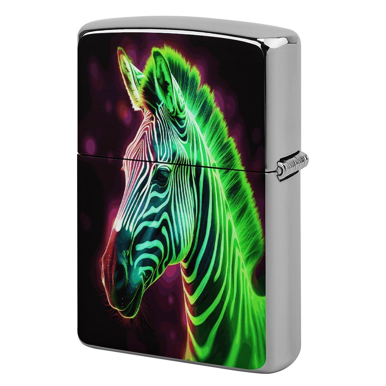Fekiloot Style Glowing Zebra Lighter Case Cover Lighter Holder