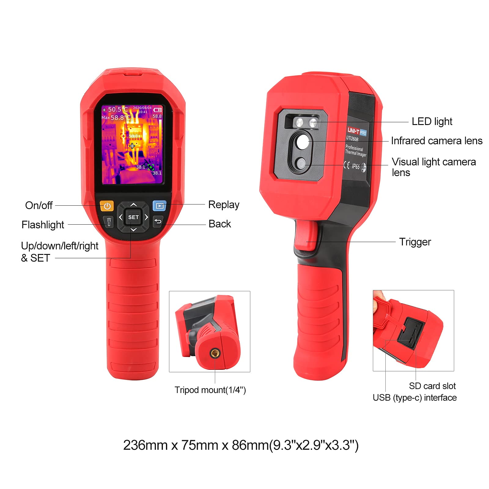 UNI-T UTi260B Thermal Camera - Macro Lens Kit -8 UNI-T UTi260B Thermal Camera - Macro Lens Kit -8