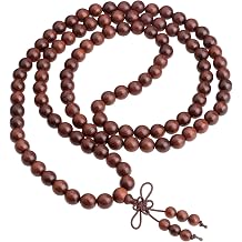 Sportmusies 8mm 108 Beads Natural Wood Mala Bracelet Necklace | Buddhist Prayer Mala for Yoga Meditation, Unisex for Women Men