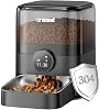 oneisall 3L Automatic Cat Feeder with 304 Stainless Steel Bowl, Cat Food Dispenser Automatic with Timer, Timed Dry Food Auto Feeders for Cats Dogs, Double Lock 1-6 Meals