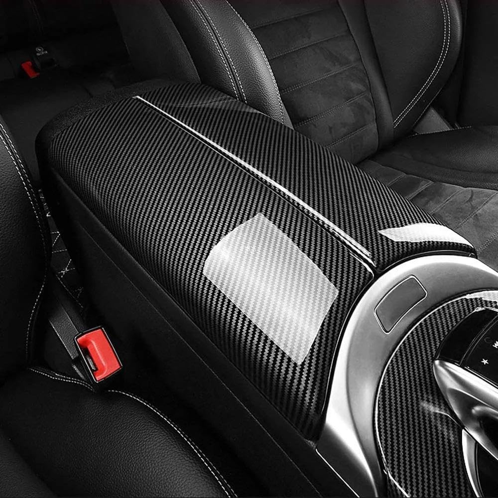 Dekorationsartikel Auto-Styling Carbon Fiber Verstauen Aufräumen Armlehne Box Schützen Aufkleber Abdeckungen Für Benz E Klasse W213 2016-2019