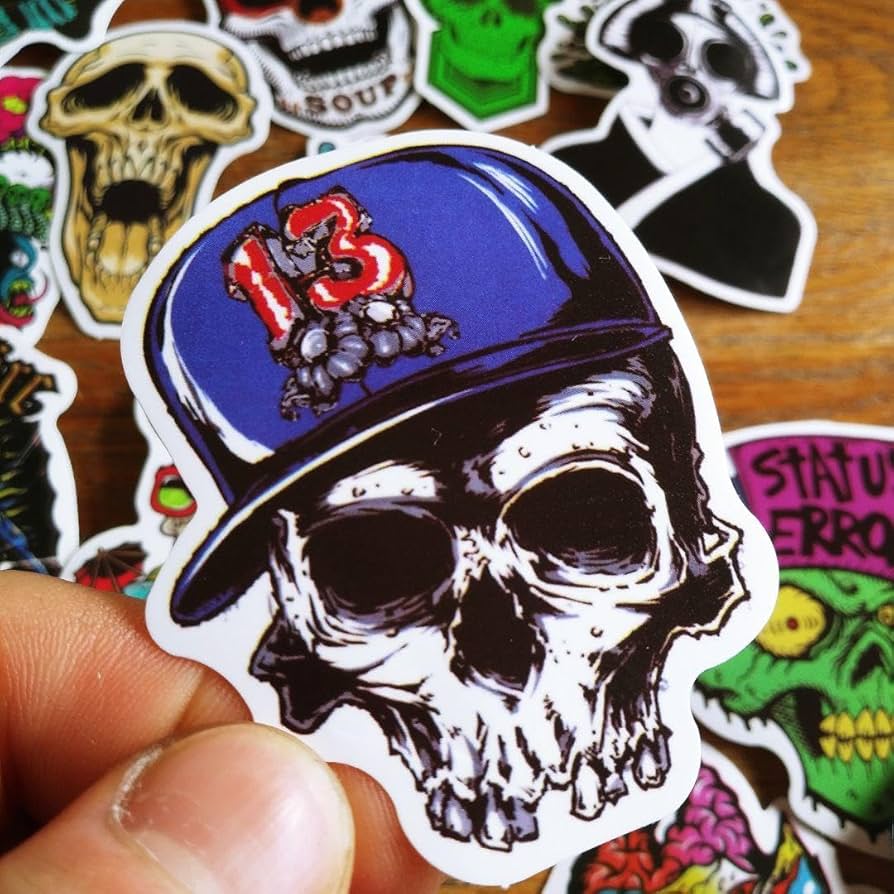 Amazon.co.jp: ホラー ファッション ステッカー50枚ドクロ 骸骨