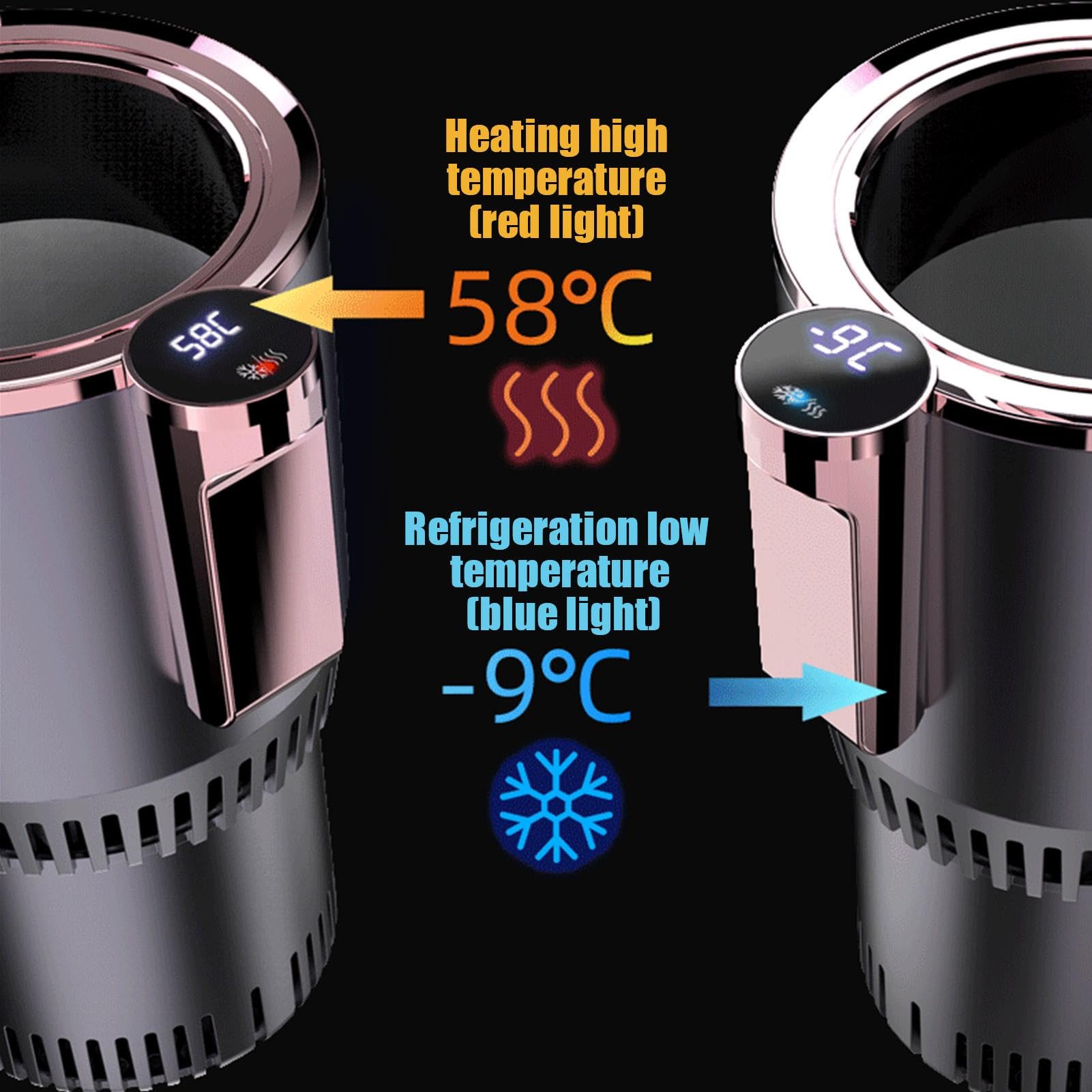 Scalda Caffè Per Auto - Scalda E Raffredda Per Bevande Per Auto 2 In 1, Tazza Riscaldante Per Auto Da Viaggio Per Auto Display Digitale Con Controllo Touch, Espansore Per Tazza Per Auto Antiscivolo