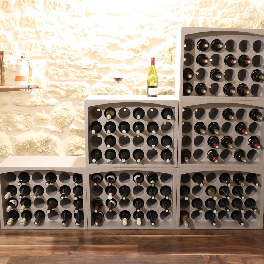 Deconation Lot De 6 Casiers Porte 24 Bouteilles Soit 144 Bouteilles - Polystyrène Expansé - Etagère à Bouteilles