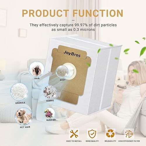 Miniatura 5 de iRobot Roomba - Bolsas de repuesto para polvo compatibles con iRobot Roomba 2 Essential Q052, Roomba 104, 105 Vac, Plus 405, 505 Combo, Max 705 Vac