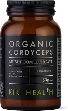 مستخلص مسحوق فطر كورديسيبس العضوي من كيكي هيلث | دعم المناعة والأجسام الثمرية بنسبة 100% | 30% من السكريات الغنية بالبيتا جلوكان | نباتي | مكمل مستخلص الفطر كامل الطيف - 50 جرام